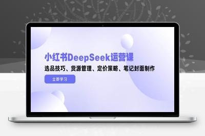 2025-05-13-三九小红书一年陪伴课【全新录制】⭐小红书DeepSeek运营课，选品技巧、货源管理、定价策略、笔记封面制作