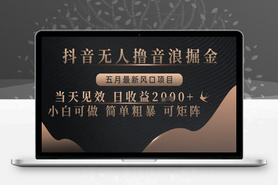 2025五月最新无人直播撸音浪月入三万的项目玩法⭐抖音无人撸音浪掘金，五月最新风口项目，当天见效，日收益多张，小白可做简单粗暴可矩阵【揭秘】