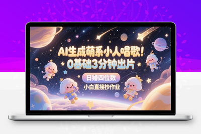 275-20250522-AI生成萌系小人唱歌，0基础3分钟出片，28个作品涨粉8.9W，单条最高19W赞，日入四位数，小白直接抄作业