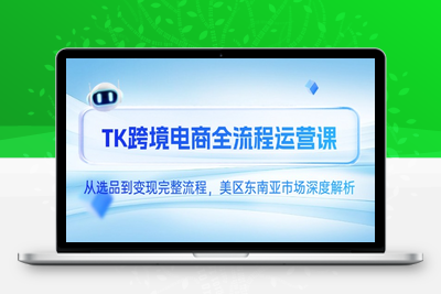 TK跨境电商全流程运营课，从选品到变现完整流程，美区东南亚市场深度解析