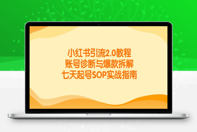 小红书引流2.0教程，账号诊断与爆款拆解，七天起号SOP实战指南