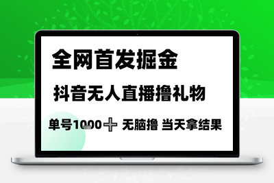 2025六月最新无人直播独家撸音浪掘金，月入三万的项目玩法⭐全网首发掘金抖音无人直播撸礼物，单号1k +无脑撸，当天拿结果【揭秘】