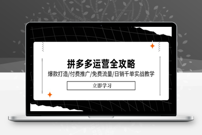 拼多多运营全攻略（6月）⭐拼多多运营全攻略，爆款打造/付费推广/免费流量/日销千单实战教学/6月更新