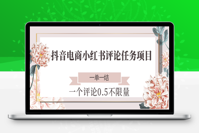 2025.06.06；抖音电商小红书评论任务项目，一个评论0.5，一单一结 不限量