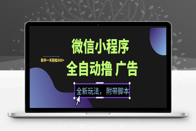 微信小程序挂机撸广告项目，新手一天800+⭐微信小程序全自动撸广告项目，彻底解决没流量的问题，新手一天8张+【揭秘】