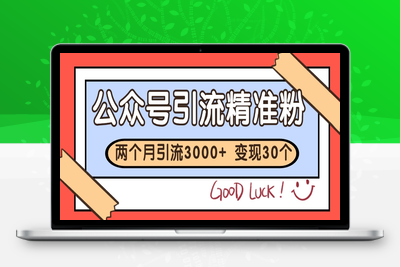 2025-06-20-公众号精准粉引流玩法 2个月3000+精准粉 变现30万+⭐公众号私域获客，软文引流个人IP打造日引30+，快速沉淀起自己的私域流量池