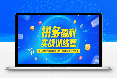 拼多多训练营⭐拼多多盈利实战训练营，强付费玩法深度解析，2025运营技巧合集-更新6月