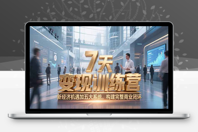 7天咨询师变现训练营，新经济机遇加五大系统，构建完整商业闭环