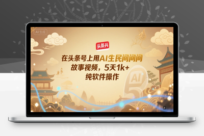 350-20250627-在头条号上用AI生民间故事视频，5天1k+，纯软件操作