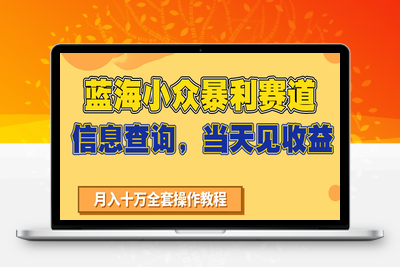 2025-06-27-蓝海小众暴利赛道，信息查询，当天见收益，不讲玄学，7天搞了2万+