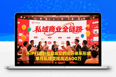 2023-10-02-创业系列课-全家桶，​9大课程涵盖IP、流量、利润、私域、一站式解决！⭐私域商业全链路，从IP打造到批量成交的闭环体系形成，单月私域变现600万