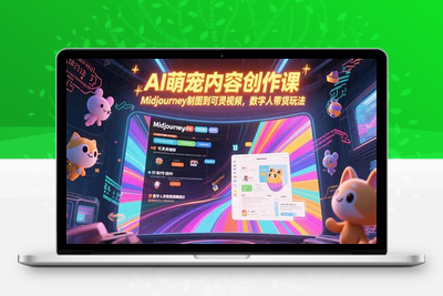 AI萌宠内容创作课，Midjourney制图到可灵视频，数字人带货玩法