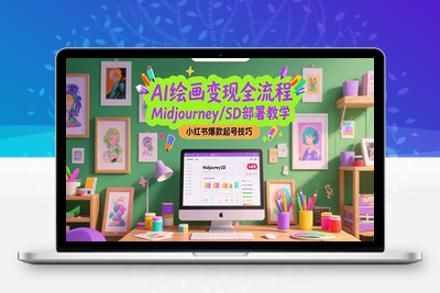 AI绘画变现全流程，Midjourney/SD部署教学，小红书爆款起号技巧