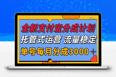 2025-07-08-全新支付宝分成代运营，独家技术，收益稳定，单号月入3000＋