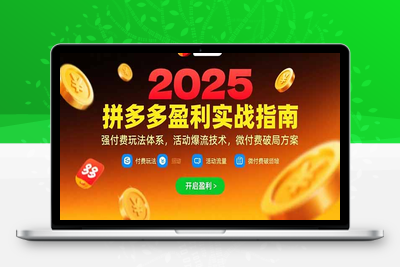 拼多多盈利实战指南，强付费玩法，活动爆流技术，微付费破局方案(更新7月