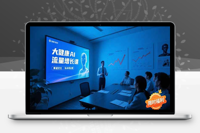 大健康AI流量增长课8.0，赛道定位方法论，AI数字人内容生产，私域转化运营