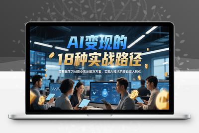 2025-07-16-AI变现术⭐AI变现的18种实战路径，零基础学习AI商业落地解决方案，实现AI技术的被动收入转化