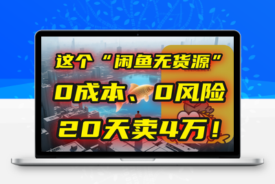 41_别再瞎忙了！这个“闲鱼无货源”玩法，0成本、0风险，我20天卖4万！