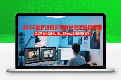 285-20250721-2025最新进阶影视解说搬运洗稿教程，零基础小白首选，自主原创的去重模板搭建教学