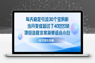 335-20250725-每天稳定引流30个人 当月变成超过了4个W项目流程非常简单适合小白