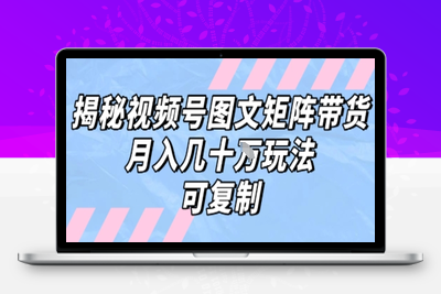 425-20250730-解密视频号图文矩阵带货，月入几个W的打法，可复制