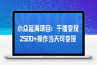 426-20250730-小众蓝海项目，千播变现2.5k+操作当天可变现