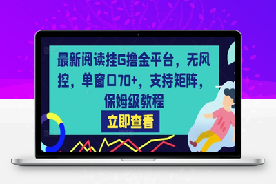 阅读挂机撸金最新玩法⭐最新阅读挂G撸金平台，无风控，单窗口70+，支持矩阵，保姆级教程【揭秘】