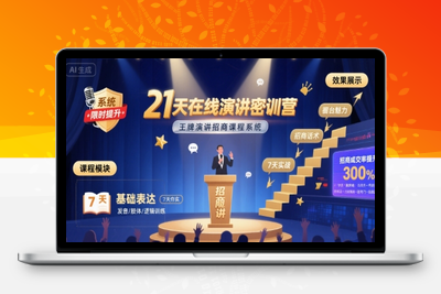 016-20250802-21天在线演讲密训营，王牌演讲招商课程系统