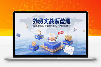 外贸实战系统课：B2B全流程拆解，RFQ深度开发技巧，十大案例策略解析