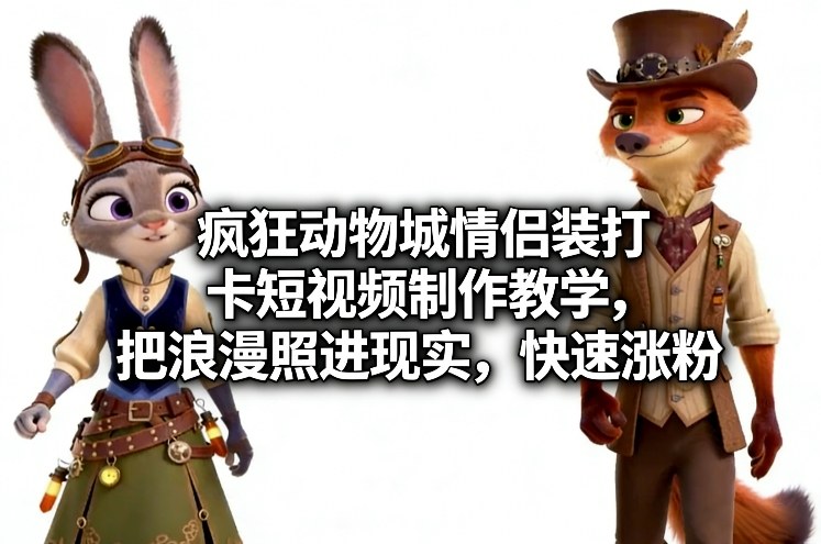 091-20260208-疯狂动物城情侣装打卡短视频制作教学，把浪漫照进现实，快速涨粉