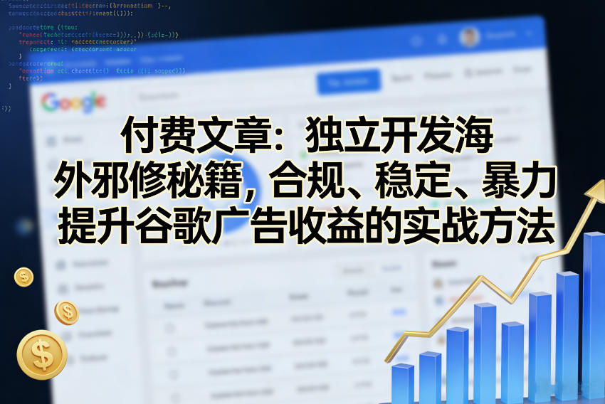096-20260308-付费文章：独立开发海外邪修秘籍，合规、稳定、暴力提升谷歌广告收益的实战方法
