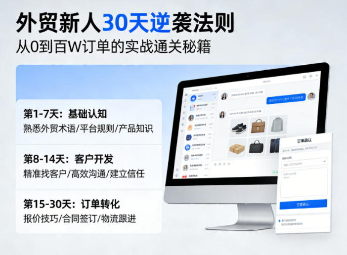 084-20260408-外贸新人30天逆袭法则，教你从0到百W订单的实战通关秘籍