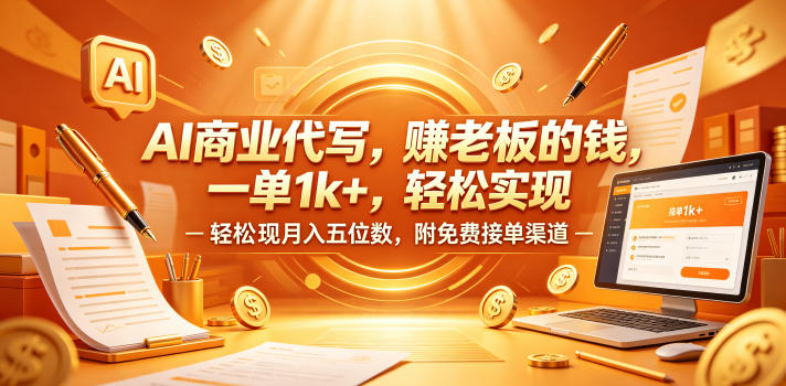 0513-计划书⭐AI商业代写，賺老板的钱，一单1k+，轻松实现月入五位数，附免费接单渠道【揭秘】