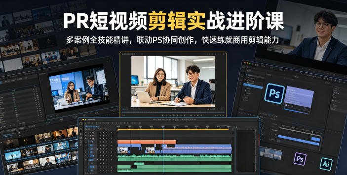 364-20260528-PR短视频剪辑实战进阶课，多案例全技能精讲，联动PS协同创作，快速练就商用剪辑能力