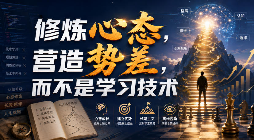 038-20260803-付费文章：修炼心态，营造势差，而不是学习技术