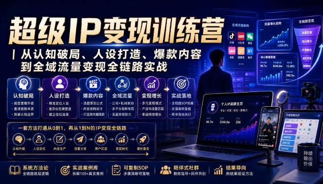 047-20260804-超级IP变现训练营｜从认知破局、人设打造、爆款内容到全域流量变现全链路实战