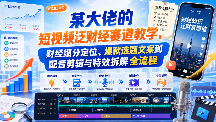 263-20260828-某大佬的短视频泛财经赛道教学，财经细分定位、爆款选题文案到配音剪辑与特效拆解全流程