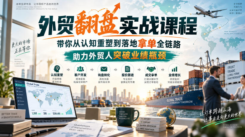 317-20260915-外贸翻盘实战课程，带你从认知重塑到落地拿单全链路，助力外贸人突破业绩瓶颈