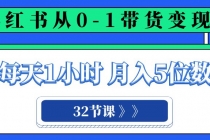 142 小红书带货陪跑课⭐小红书 0-1带货变现营，每天1小时，轻松月入5位数（32节课）