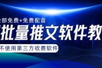 AI批量推文教程⭐AI小说推文批量跑图软件，完全免费不使用第三方，月入过万没问题