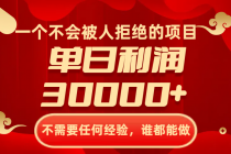 36 一个不会被人拒绝的项目，不需要任何经验，谁都能做，单日利润30000+(1)