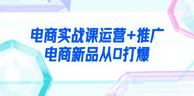 （9313期）电商实战课运营+推广，电商新品从0打爆（99节视频课）⭐电商实战课运营 推广，电商新品从0打爆（99节视频课）
