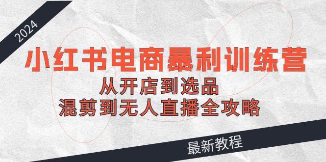 红薯暴力电商⭐2024小红书电商训练营