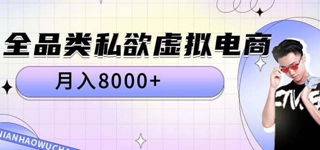 全品类私域虚拟电商，一个月8000